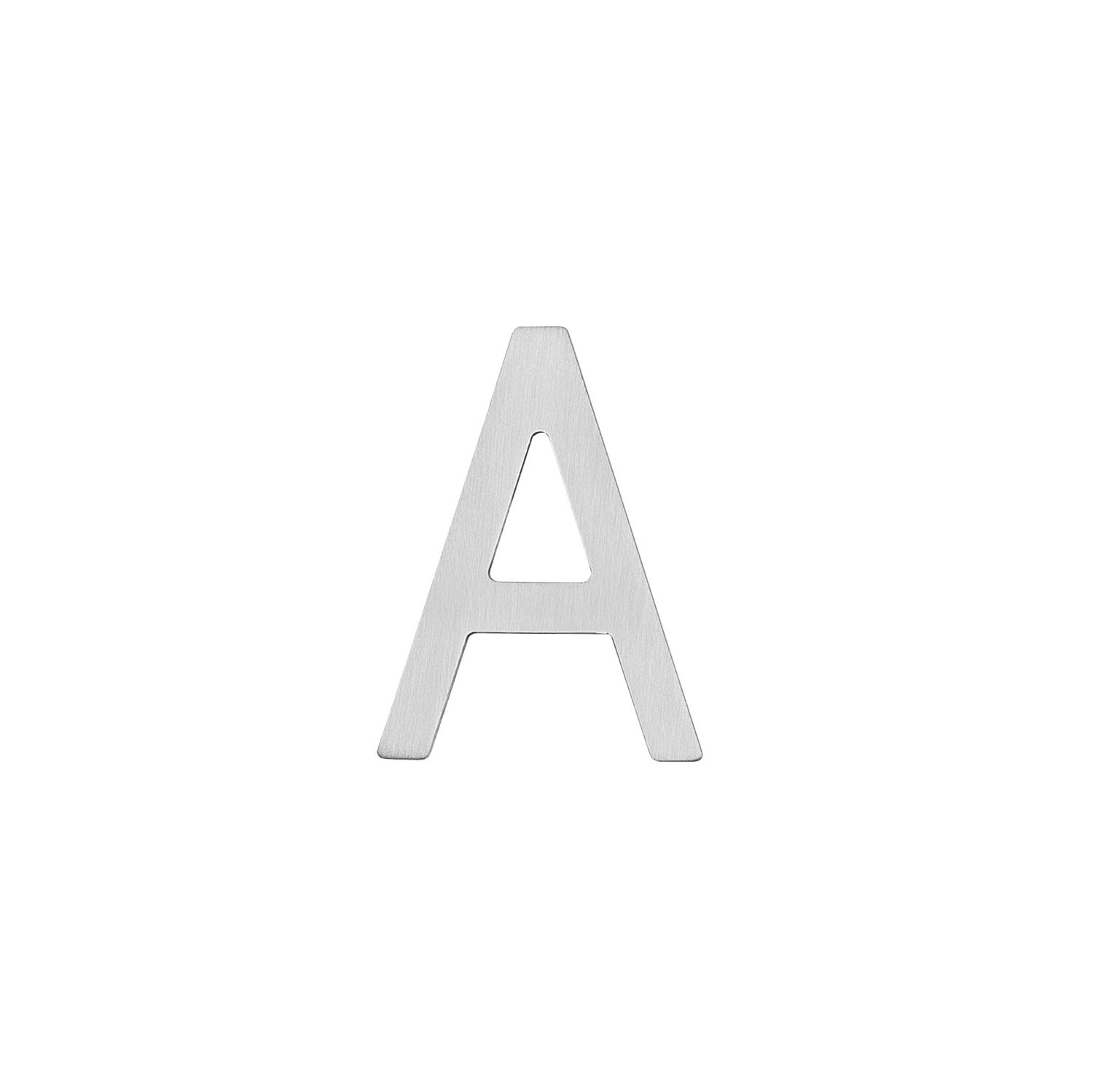 Huisletter A 100 mm rvs geborsteld