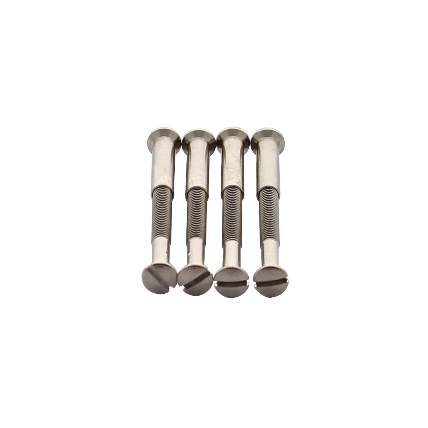 4 Patentboutjes m4x38 mm met hulsjes m4 staal vernikkeld