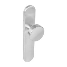 Knop op schild blind rvs geborsteld